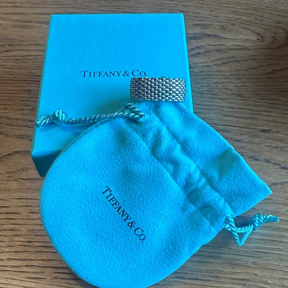 Tiffany & Co. Sterling Silver Mesh Ring Size 6 - Picture 1 of 2
